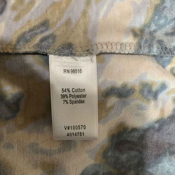 Coldwater Creek Plus Size 1X 18 Multicolor Boho Printed Embellished Blouse - Picture 6 of 7